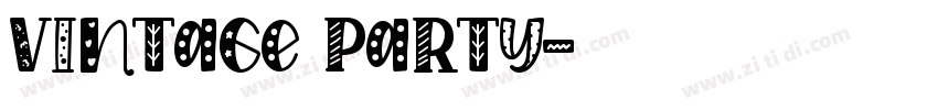 vintage party字体转换